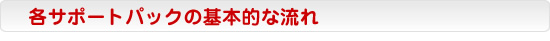 各サポートパックの基本的な流れ